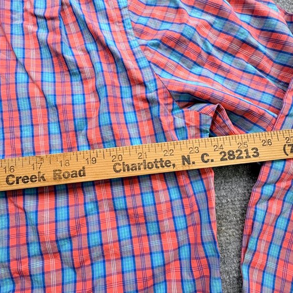 Southern Tide Shirt Mens Large Classic Fit Blue Plaid‎ Button-Down Dress Preppy - Picture 10 of 12